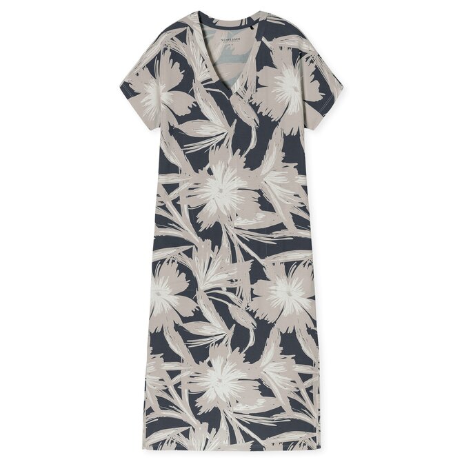 Schiesser Nightshirt 1/2 graphite 182539 42/XL Schiesser Nightshirt 1/2 graphite 182539 42/XL