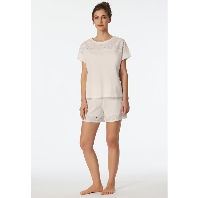 Schiesser Pyjama Short off-white  182536 40/L Schiesser Pyjama Short off-white  182536 40/L