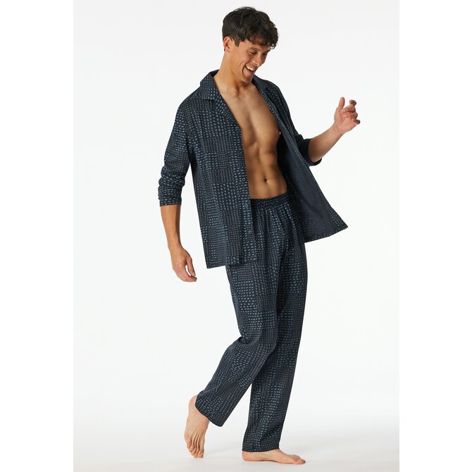 Schiesser Pyjama Long  graphite 182656 56/XXL Schiesser Pyjama Long  graphite 182656 56/XXL
