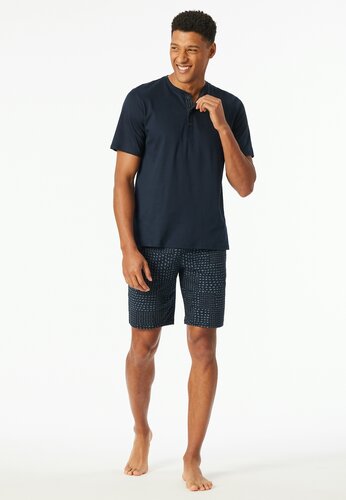 Schiesser Schiesser Pyjama Short graphite 182613 48/S