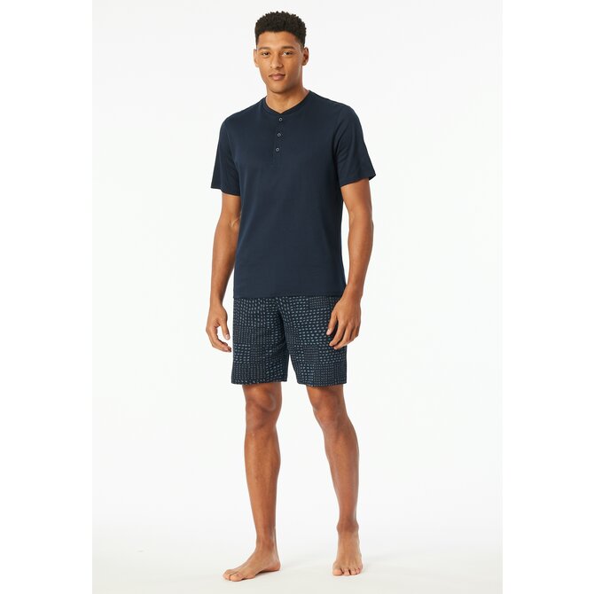 Schiesser Pyjama Short graphite 182613 48/S Schiesser Pyjama Short graphite 182613 48/S