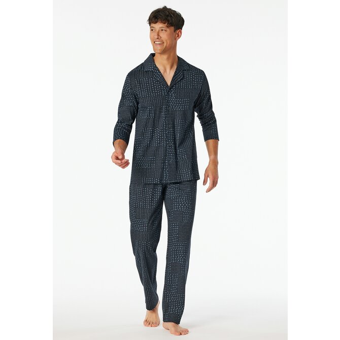 Schiesser Pyjama Long  graphite 182656 52/L