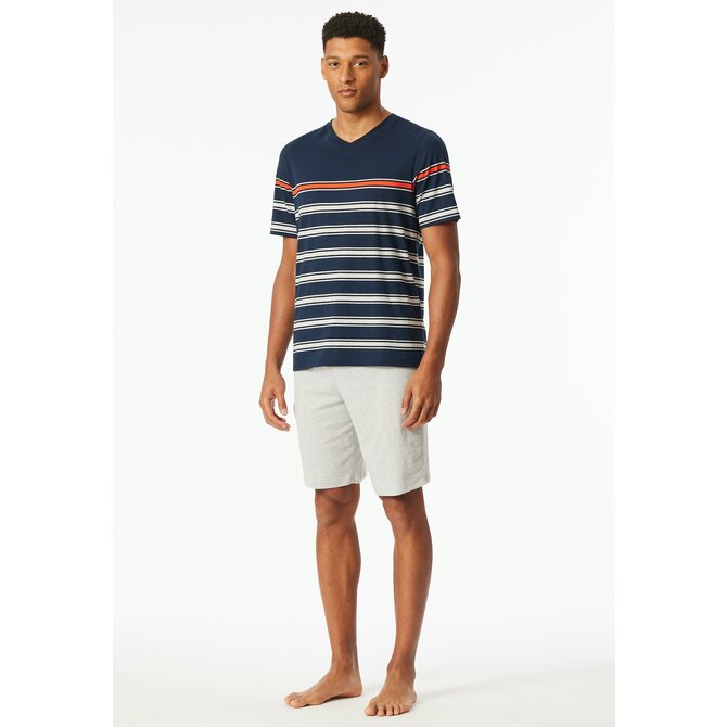 Schiesser Pyjama Short nightblue  182604 52/L Schiesser Pyjama Short nightblue  182604 52/L