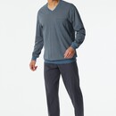 Schiesser Schiesser Pyjama Long  graphite 181162 50/M