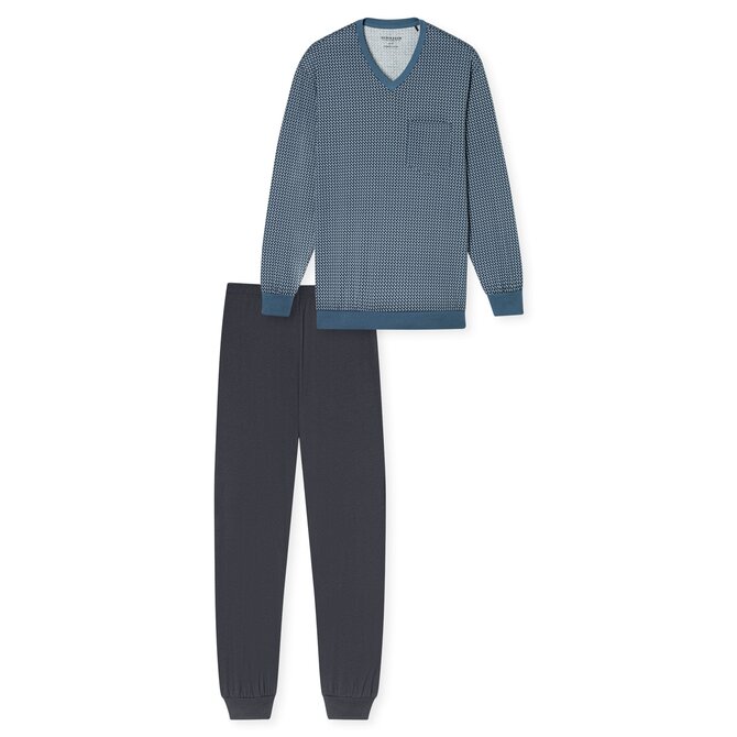 Schiesser Pyjama Long  graphite 181162 54/XL Schiesser Pyjama Long  graphite 181162 54/XL