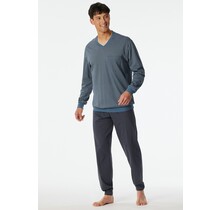 Schiesser Pyjama Long  graphite 181162 52/L