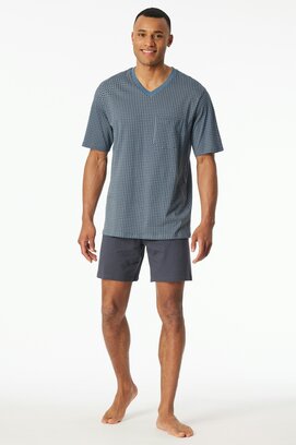 Schiesser Pyjama Short graphite 181161 56/XXL