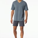 Schiesser Schiesser Pyjama Short graphite 181161 48/S