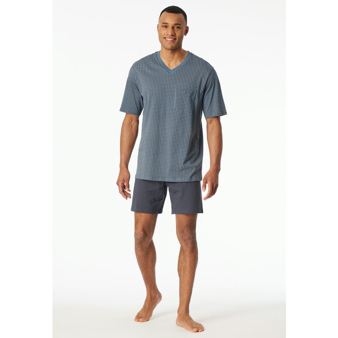 Schiesser Pyjama Short graphite 181161 52/L