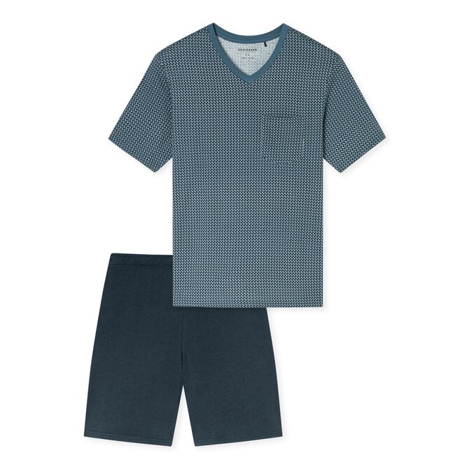 Schiesser Pyjama Short graphite 181161 52/L Schiesser Pyjama Short graphite 181161 52/L