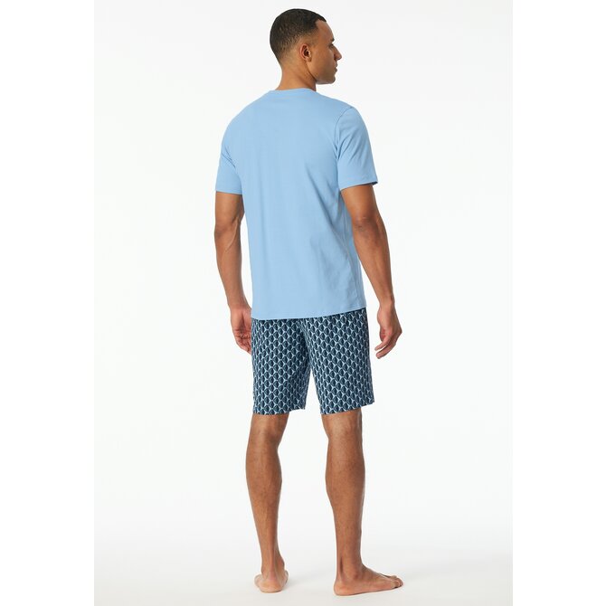 Schiesser Pyjama Short pacific blue 181157 54/XL Schiesser Pyjama Short pacific blue 181157 54/XL