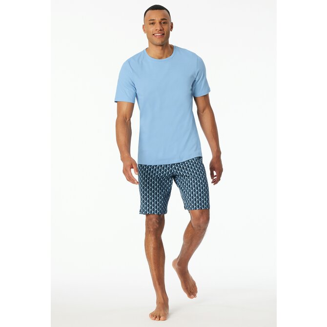 Schiesser Pyjama Short pacific blue 181157 52/L