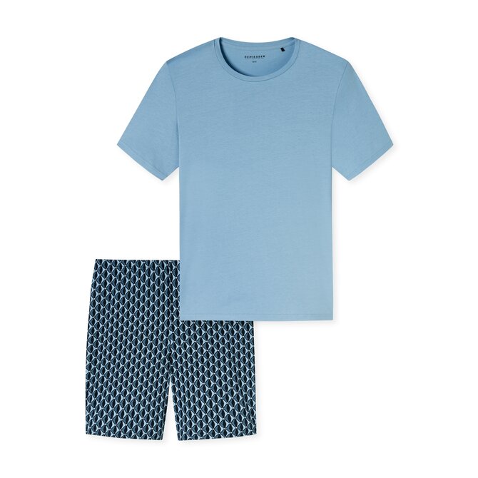 Schiesser Pyjama Short pacific blue 181157 52/L