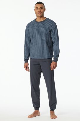 Schiesser Pyjama Long  graphite 181156 54/XL