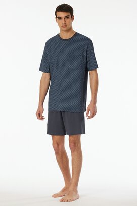 Schiesser Pyjama Short graphite 181155 58/3XL