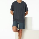 Schiesser Schiesser Pyjama Short graphite 181153 48/S