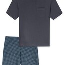 Schiesser Schiesser Pyjama Short graphite 181153 56/XXL