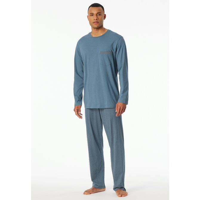 Schiesser Pyjama Long  graphite 180262 48/S Schiesser Pyjama Long  graphite 180262 48/S