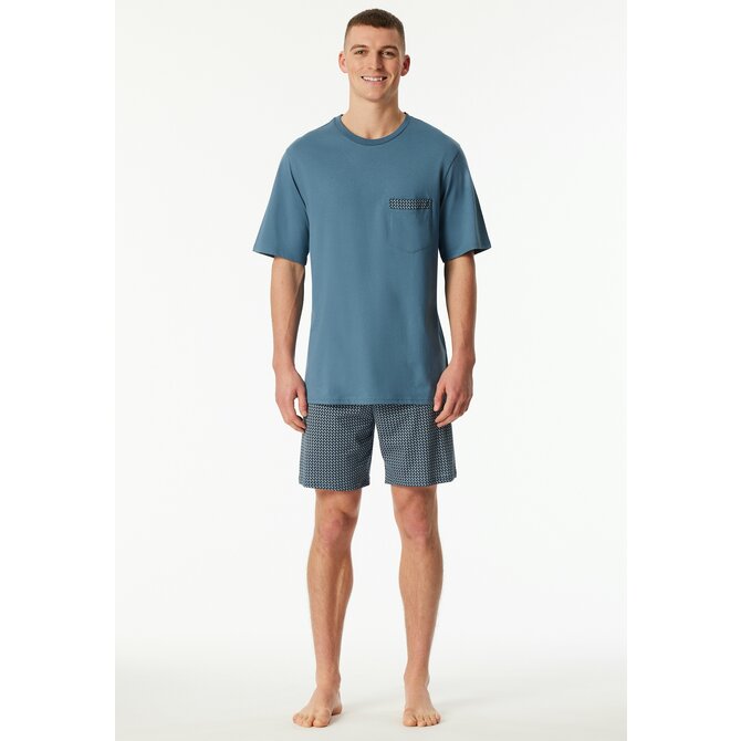 Schiesser Pyjama Short graphite 180261 54/XL