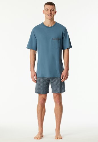 Schiesser Schiesser Pyjama Short graphite 180261 58/3XL