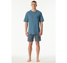 Schiesser Pyjama Short graphite 180261 52/L