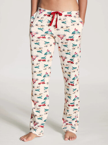 Calida Calida Dames pyjamabroek lang 29199 Star White (36/38) XS