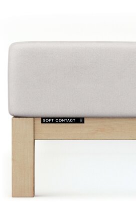 Schlafgut Soft Contact Jersey Flanel Hoeslaken L - 140x200 - 160x200 511 Grey Light