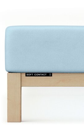 Schlafgut Soft Contact Jersey Flanel Hoeslaken L - 140x200 - 160x200 536 Blue Light