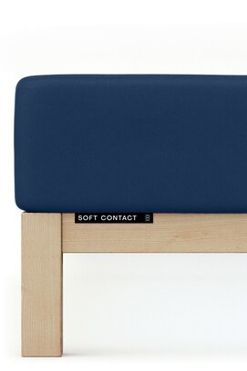 Schlafgut Soft Contact Jersey Flanel Hoeslaken L - 140x200 - 160x200 570 Blue Deep
