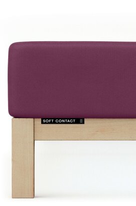 Schlafgut Soft Contact Jersey Flanel Hoeslaken XL - 180x200 - 200x200 542 Purple Deep
