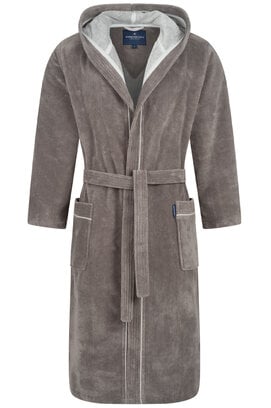 Morgenstern Daniel badjas met capuchon Terra/Grijsbruin XL