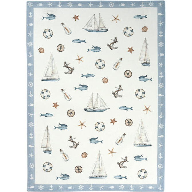 Sander theedoek Sealife 50x70 Fb. 40 Multi
