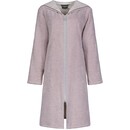 Cawö Cawo Home Dames Badjas Korte Badjas met Capuchon en Rits 6222 beere 42