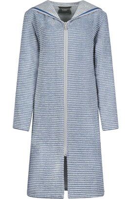 Cawo Home Dames Badjas Korte Badjas met Capuchon en Rits 6222 capri 40