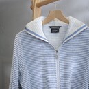 Cawö Cawo Home Dames Badjas Korte Badjas met Capuchon en Rits 6222 capri 40