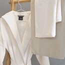 Cawö Cawo Home Dames Badjas met Capuchon 6219 natur L