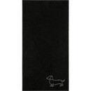 Cawö Cawo We love Dogs gemustert 6248 Handdoek 50x100 schwarz/beige