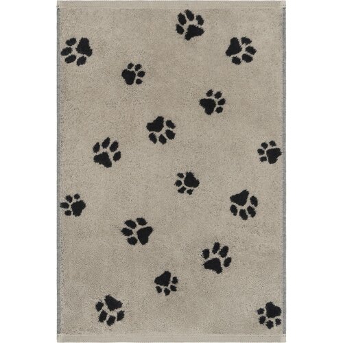 Cawö Cawo We love Dogs gemustert 6247 Badlaken 80x150 schwarz/beige afbeelding