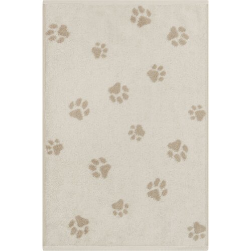 Cawö Cawo We love Dogs gemustert 6247 Handdoek 50x100 natur/beige afbeelding