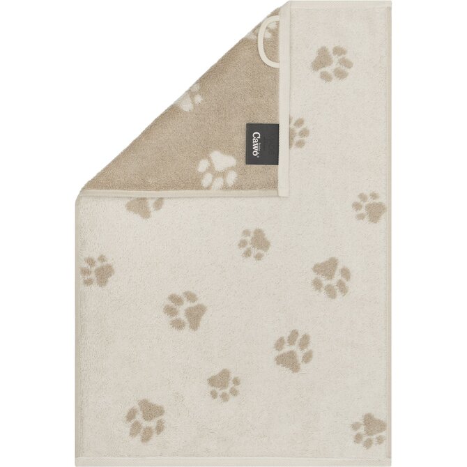 Cawo We love Dogs gemustert 6247 Handdoek 50x100 natur/beige