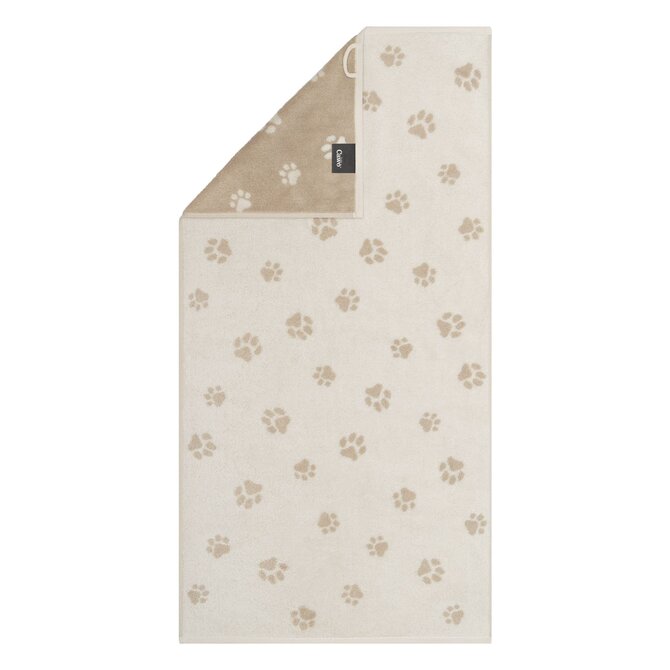 Cawo We love Dogs gemustert 6247 Handdoek 50x100 natur/beige