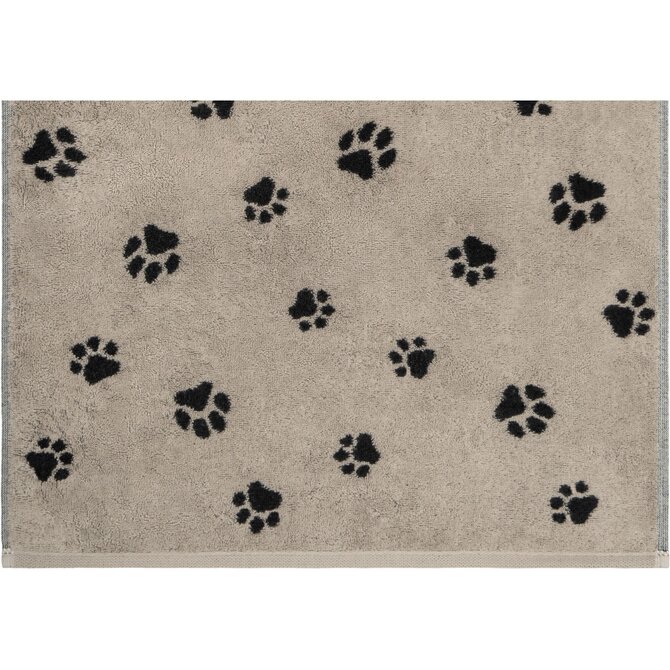 Cawo We love Dogs gemustert 6247 Handdoek 50x100 schwarz/beige Cawo We love Dogs gemustert 6247 Handdoek 50x100 schwarz/beige