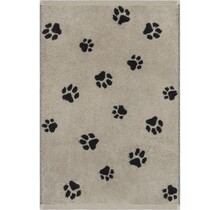 Cawo We love Dogs gemustert 6247 Gastendoekje 30x50 schwarz/beige