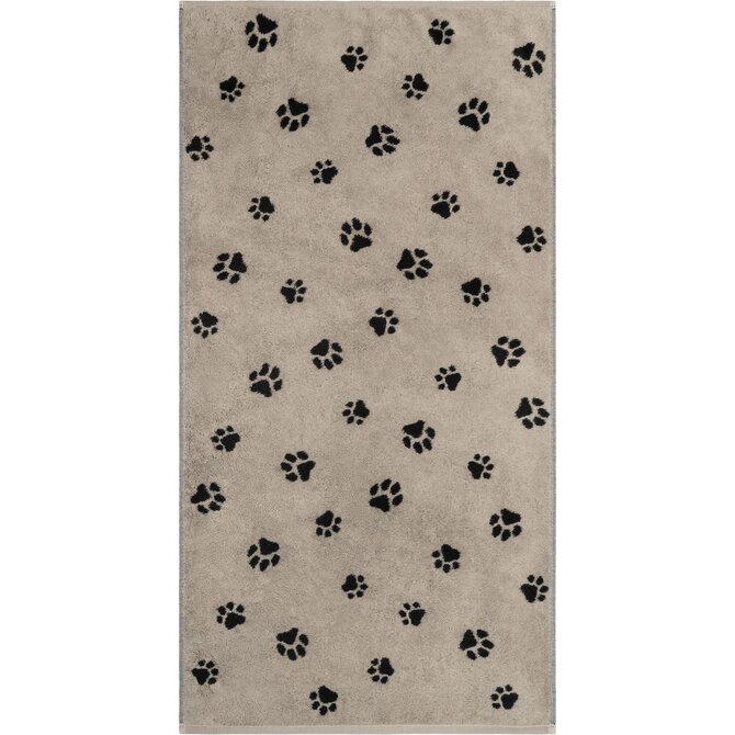 Cawo We love Dogs gemustert 6247 Gastendoekje 30x50 schwarz/beige Cawo We love Dogs gemustert 6247 Gastendoekje 30x50 schwarz/beige