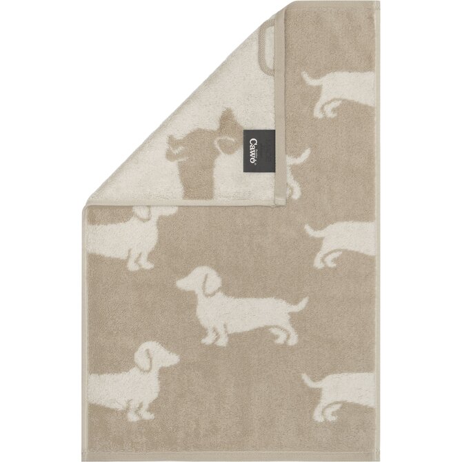 Cawo We love Dogs gemustert 6246 Handdoek 50x100 natur/beige Cawo We love Dogs gemustert 6246 Handdoek 50x100 natur/beige