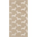 Cawö Cawo We love Dogs gemustert 6246 Handdoek 50x100 natur/beige
