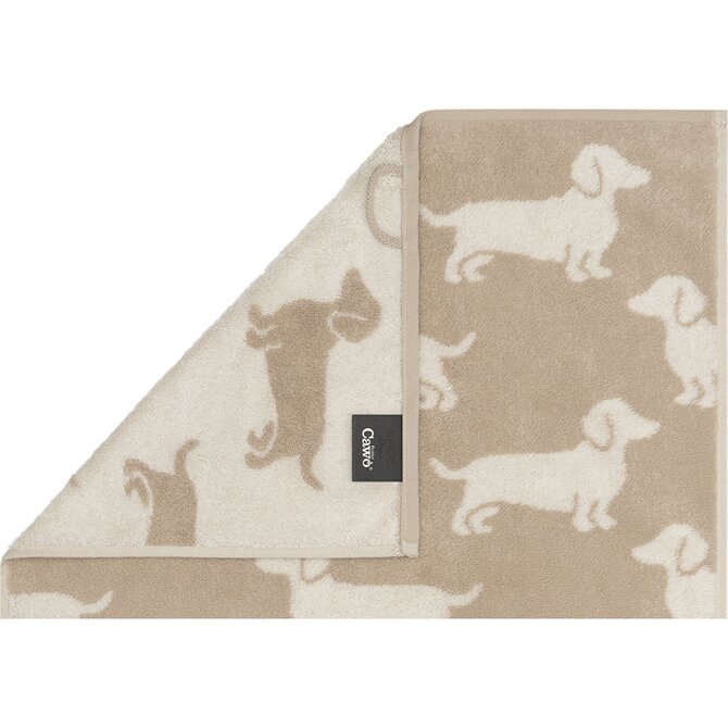 Cawo We love Dogs gemustert 6246 Badlaken 80x150 natur/beige