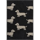 Cawö Cawo We love Dogs gemustert 6246 Badlaken 80x150 schwarz/beige