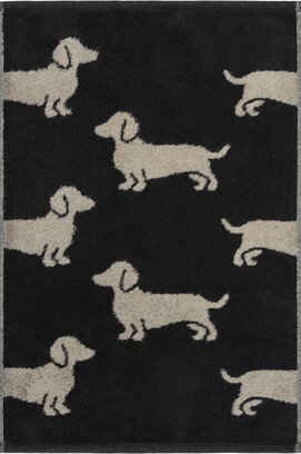 Cawo We love Dogs gemustert 6246 Badlaken 80x150 schwarz/beige