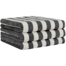 Cawö Cawo Studio Streifen 6252 Handdoek 50x100 anthrazit